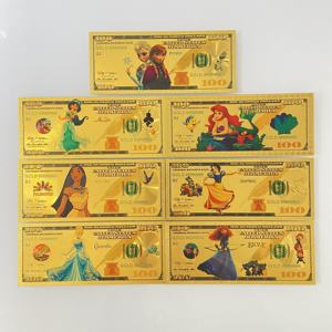 キッズギフトテーマプリンセス金箔紙幣コレクション-7つのアイコニックなロイヤルフィギュアのセット - Product Image 1