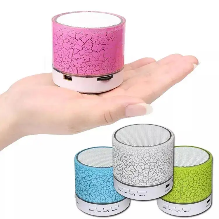 New Arrival Outdoor Portable Colorful LED Usb Stereo Sound Music Box Mini Wireless Loudspeaker Crack A9 Speaker With Led Tf Usb