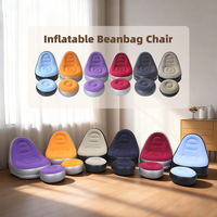 Canapé gonflable avec repose-pieds, canapé d'air pliable portable, salon, design moderne, camping en plein air, canapé paresseux imperméable