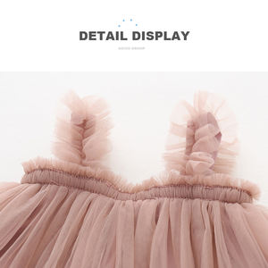 Vestido de Verano 2022 para Niñas, Vestido de Malla con Encaje Plisado, Falda Tutú de Princesa - Product Image 2