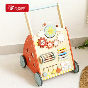 Wholesale Multifunctional <strong>Wooden</strong> Kids <strong>Push</strong>-<strong>Along</strong> Activity <strong>Walker</strong> with Sensory Components W16E357 - Product Image 3