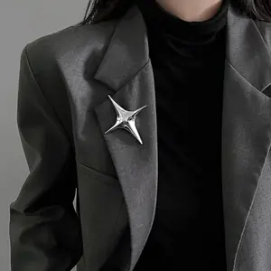 Mode Brosche Simple Cross Star Extra große Broschen Herren-und Damen bekleidung passend zu billigen Broschen in Bulk-Schmuck