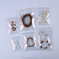 Bolsa con cierre de cremallera transparente impresa personalizada, pequeña bolsa de plástico de PVC para joyería, anillos, collares, relojes, gafas, piedras preciosas, bolsa de plástico con cremallera