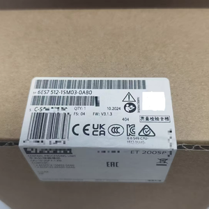 وحدة معالجة مركزية 6es7512-1sm03-ab0 CPU 1512SP PN لـ ET 200SP مع ذاكرة عمل KB للبرنامج و <span class=keywords><strong>2</strong></span> ميغابايت للبيانات - Product Image 1