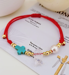 <span class=keywords><strong>Pulsera</strong></span> Religiosa con Cuentas, Amuleto <span class=keywords><strong>de</strong></span> <span class=keywords><strong>la</strong></span> Cruz y Estrella <span class=keywords><strong>de</strong></span> <span class=keywords><strong>la</strong></span> <span class=keywords><strong>Vida</strong></span> <span class=keywords><strong>de</strong></span> Jesús, <span class=keywords><strong>Pulsera</strong></span> Ajustable <span class=keywords><strong>de</strong></span> Fe Cristiana, Joyería Católica al por Mayor - Product Image 3