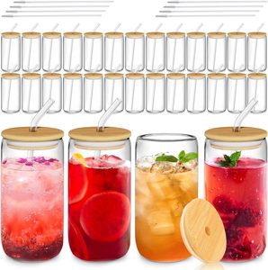 Hot Sale 3oz Pre-<b>Drilled</b> Double Wall High Borosilicate Glass <b>Mini</b> Snowglobe Tumbler with BPA Free Food Safe Bamboo Lid and Straw - Product Image 3