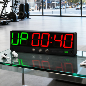 Cheetie cp50a màu xanh lá cây màu đỏ nhỏ nhà phòng tập thể dục hẹn giờ đồng hồ, đồng hồ bấm giờ, tập luyện khoảng thời gian hẹn giờ với được xây dựng trong pin có thể sạc lại - Product Image 6