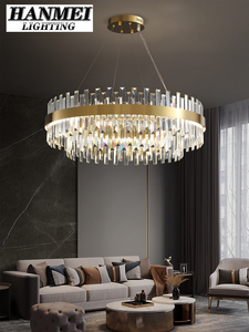 Modern Luxury <b>Crystal</b> Adjustable Height <b>Chandelier</b> Indoor LED Pendant <b>Light</b> Stainless Steel Easy Hanging Living HM-GS-8918 Hangi - Product Image 3
