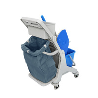 Chariot de nettoyage professionnel avec essoreuse pour seau d'eau 15L – Solution d'hygiène commerciale