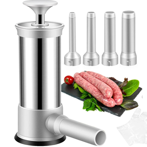 Wholesale Stainless Steel Horizontal Sausage Maker Homemade Kitchen <b>Meat</b> Filler Tool Injector <b>Poultry</b> Tools - Product Image 1