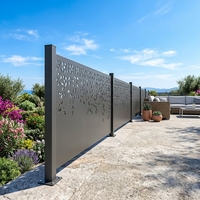 Panneau de clôture décoratif en métal découpé au laser pour jardin, écran d'intimité, taille personnalisable, clôtures et portails d'entrée de villa toutes saisons, finition poudrée