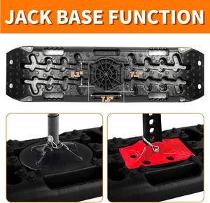 Estera de pistas de recuperación <span class=keywords><strong>4x4</strong></span>, tablero de tracción de recuperación de plástico, tablero todoterreno 4WD para Jeep Sand Mud Snow - Product Image 4