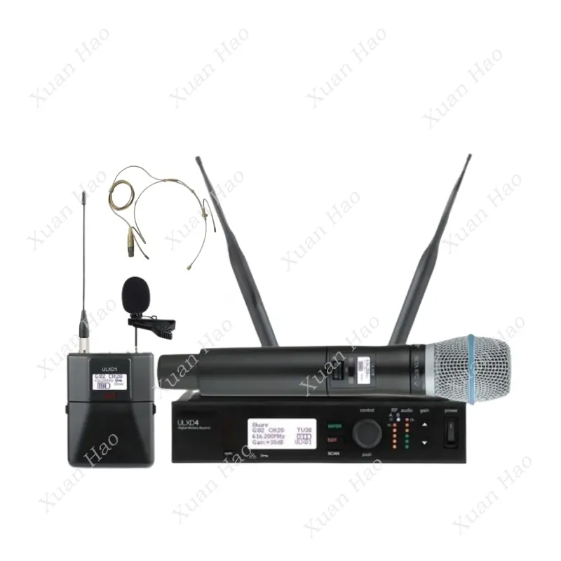 Chuyên nghiệp UHF Nhà thờ cầm tay condenser karaoke mic ulxd4 beta58 beta87 ksm8/9 ulxd4 Micro không dây hệ thống