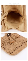 Nouveau sac pour femme de style ethnique, tissé à la main, avec fermeture éclair, design unique et tendance, idéal pour les vacances à la plage, les photos et les trajets quotidiens.