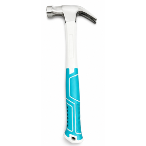 Marteau à griffes à tête plate en acier forgé, manche ergonomique antidérapant recouvert de plastique pour réparation domestique et bricolage, 0,25 0,5 0,75 kg - Product Image 1