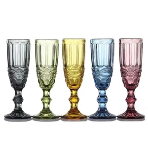 Cổ Điển Cổ Điển Đa-Màu Sắc Thủy Tinh Rượu Vang Cho Rượu Sâm Banh Ly Thanh Lịch Cá Nhân Đám Cưới Tiệc Sáo Cho Nhà Hàng Sử Dụng Trên Bán - Product Image 1