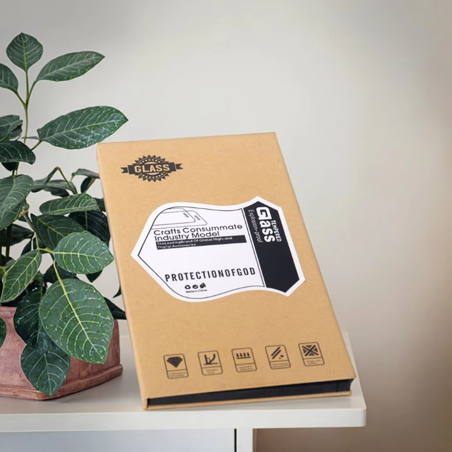 Custom Printed Mobile Tempered Glass Screen Protector Retail Box Kraft Paper Packaging for Phone