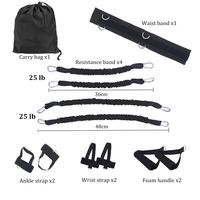 Bandes de résistance pour exercices de fessiers RTS Loop Sport, entraîneur de puissance des jambes avec ceinture de taille ou pour les jambes et les fessiers, cheville