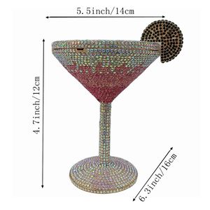 Pochette de soirée scintillante pour femme avec strass et verre en cristal, mini sac à main pour fête, rendez-vous galant ou sortie nocturne - Product Image 2