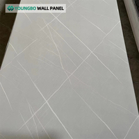 Nouvelle plaque de revêtement mural en PVC 3D translucide décorative en acrylique marbré UV de 3 mm