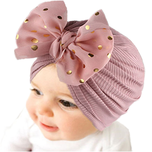 Nuovo simpatico fiocco lucido <span class=keywords><strong>Bandana</strong></span> per il bambino di colore solido Beancap Wrap accessori per capelli di cotone per bambini - Product Image 4
