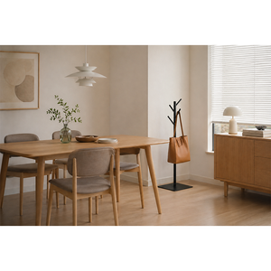 Porte-manteau court minimaliste à <span class=keywords><strong>4</strong></span> têtes, 105 cm, portable pour bureau, salle à manger, vêtements d'enfants, couleur personnalisée - Product Image 2