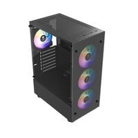 Boîtier PC ATX Mid-Tower avec porte en verre trempé, potentiel de refroidissement extrême et USB 3.0 pour jeux informatiques