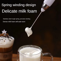 Mousseur à lait électrique de cuisine, mousseur à lait automatique, fouet en acier inoxydable, mini mixeur à boissons USB