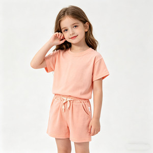 Nuovo Arrivo 2026: Set Abbigliamento <span class=keywords><strong>Bambina</strong></span> in Bambù 2 Pezzi - T-Shirt a Maniche Corte e <span class=keywords><strong>Pantaloncini</strong></span> Tinta Unita, Completo Casual per Bambini - Product Image 5