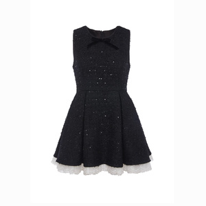 puffy black dress short Black Tulle Beading Short Prom Dress, Puffy Black Straps Homecoming Dress  UQ2148 main image 0