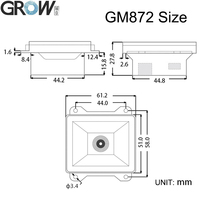 GROW GM872 Module de codes à barres USB/TTL232 DC5V Blanc/Bleu LED QR Code Bar Lecteur Scanner Arduino Android Pour Bus Surperrmarket