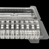 Emballage en plastique PET transparent pour la collection de pièces de monnaie, jetons commémoratifs, souvenirs de musée, etc.
