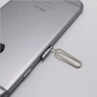 Collection de retireur de plateau de carte Sim outil de clé d'éjection pour téléphone i Pad Samsung Galaxy smartphone/tablette et plus (argent)