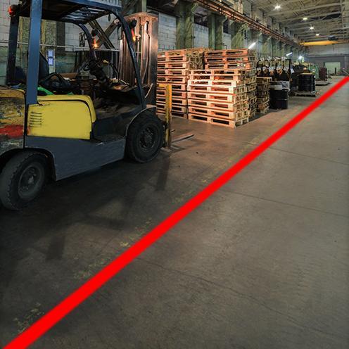 Industrial Line Laser Safety Warning Light, High Precision Laser Line Projector for Factory Alignment and Measuring