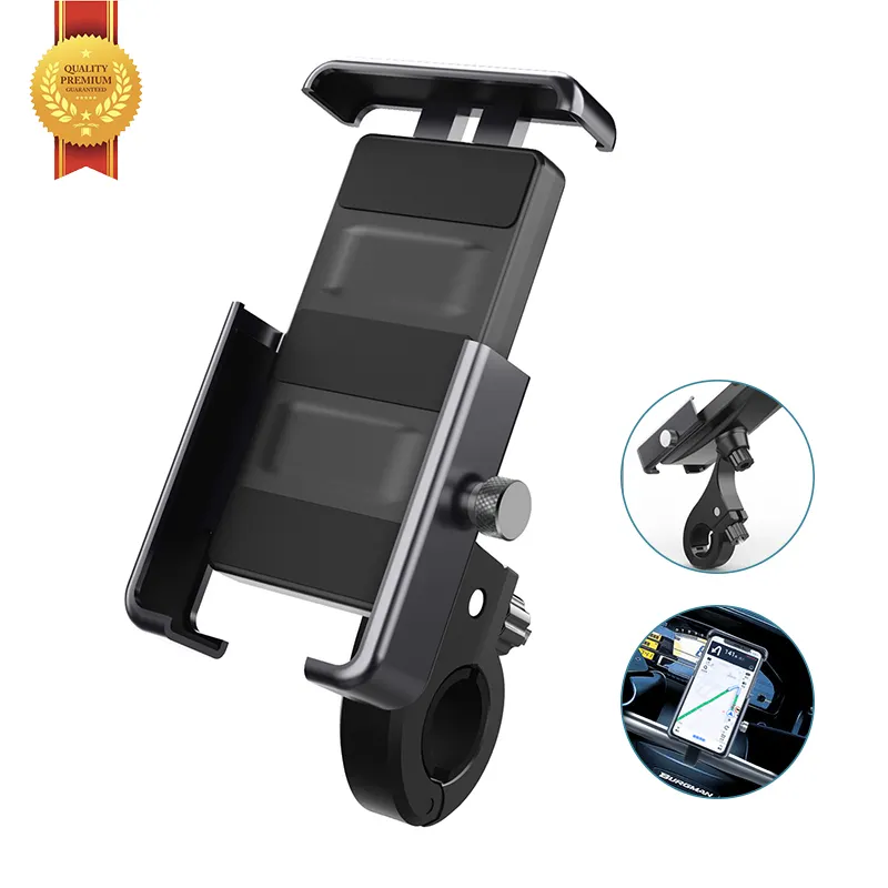 Metal Motorcycle Mobile Phone Holder Mount Smartphone Support Bracket 360 Rotation Bike Phone Mount scooter bike accessories