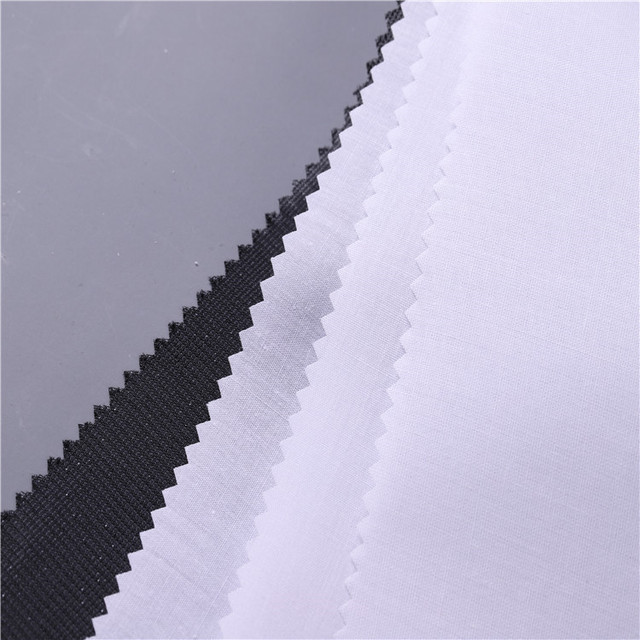 HDPE Coating 100% Cotton Fusible Shirt Interlining Fabric
