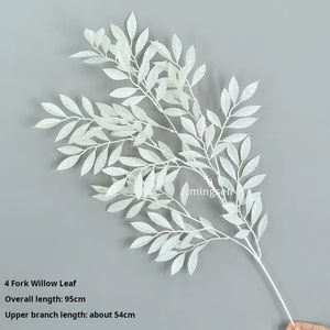 Flores artificiales blancas, salones de bodas, flores artificiales de techo, flores blancas decorativas, hojas blancas de boda - Product Image 5