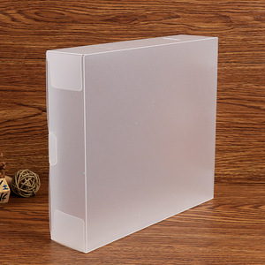 Custom Low MOQ PVC PET PP colored clear plastic box for cookies rectangular clear plastic box