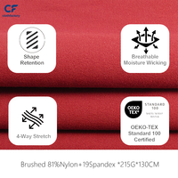 Tissu pour pantalon de yoga style yoga, mélange de fibres, tricoté à la chaîne, brossé, avec sensation de peau nue et ultra-élastique