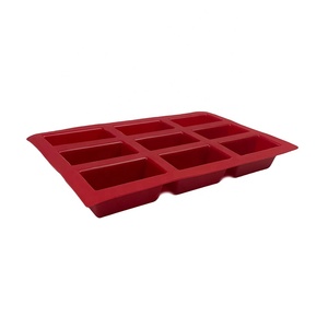 Moule à savon en <span class=keywords><strong>silicone</strong></span> personnalisé vente à chaud 9 cavités de qualité alimentaire faites à la main bricolage forme rectangulaire moules roses outils à gâteau Moule en <span class=keywords><strong>silicone</strong></span> - Product Image 2