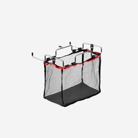 Table de pique-nique extérieure multifonctionnelle moderne en métal avec support pour sac poubelle et support pour poubelle pour le camping