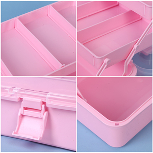 Ba lớp di động gấp nghệ thuật Nail công cụ hộp lưu trữ với chèn điều chỉnh cho nghệ thuật sinh viên công cụ hộp lưu trữ - Product Image 4