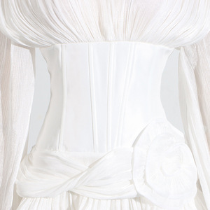 ชุดเดรสตาข่ายเนื้อแข็งเข้ารูปลายปลากระดูกปลามาใหม่แฟชั่น - Product Image 6