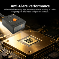 Escáner de Código de Barras de Montaje Fijo LONVILL Ethernet RS232, Lector de Códigos de Montaje Fijo con Amplio Campo de Visión y Antideslumbrante para Líneas de Ensamblaje de PCB Metálicas