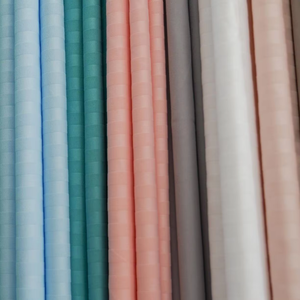 100% 300TC Coton Satin Vendu Rayures Draps Ensemble pour Hôtel de Luxe - Product Image 2