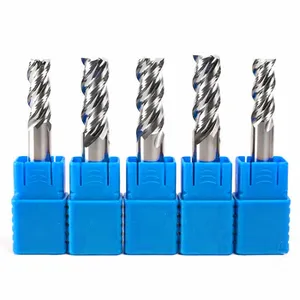 Carbide Lathe End Mill 4 Flute High Polished Milling Cutter for Aluminum CNC Machine Tool HRC60 cutting tool