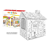 Maison en carton à faire soi-même à vendre, modèle à dessiner, maison miniature à faire soi-même avec des stylos