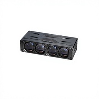 Projecteur LED 4 lentilles à ligne de coupure, faisceau ultra large, 100W, feux de croisement et de route, 12-36V, étanche, fixation sur grille