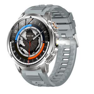 AK95 Outdoor Flashlight 1000mah Smart <b>Watch</b> Big Screen 1.85" HD Large Screen 100+ Sports IP68 BT Call <b>Compass</b> SOS Smartwatch - Product Image 2