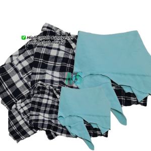 Trapos de punto de algodón de grado a 100%, paquetes de residuos de textiles de colores reciclados industriales, Trapos de algodón de punto de colores reciclados industriales - Product Image 2